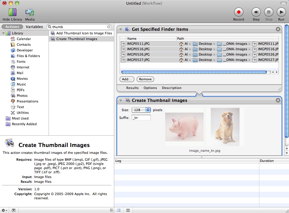 compress image automator mac